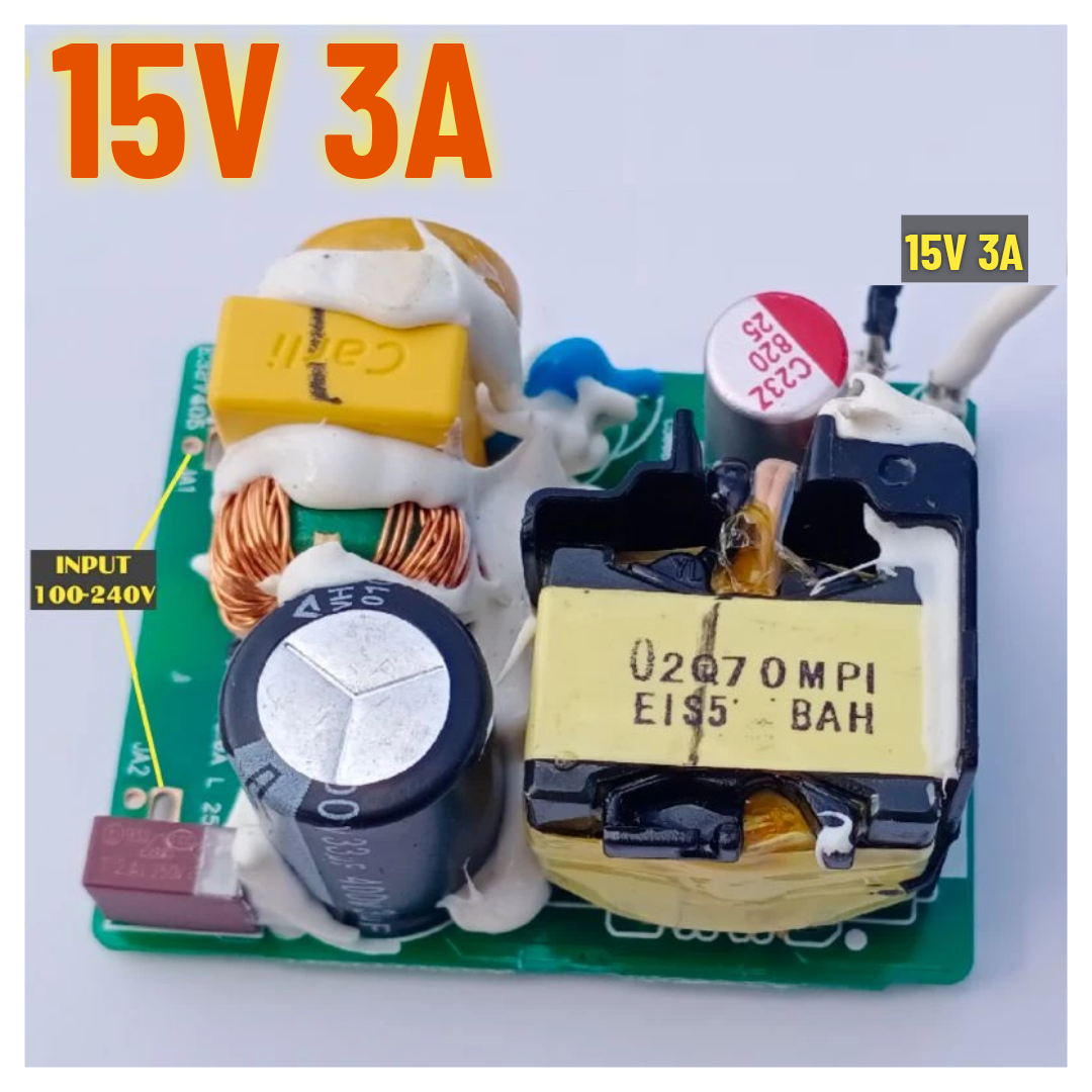 Nguồn không vỏ 15V 3A và 6A