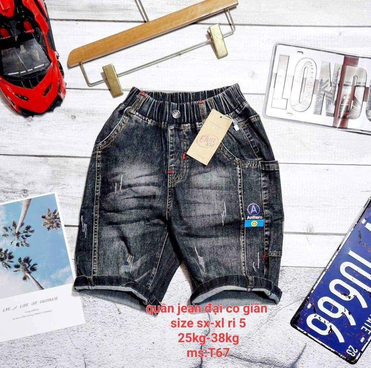Quần jean lửng bé trai 12-60ki