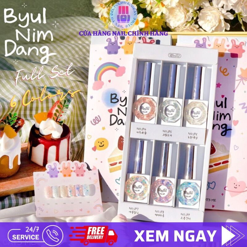Set sơn gel nhũ cao cấp Cats me Hàn quốc 2023 Bộ sưu tập Byul Nim Dang