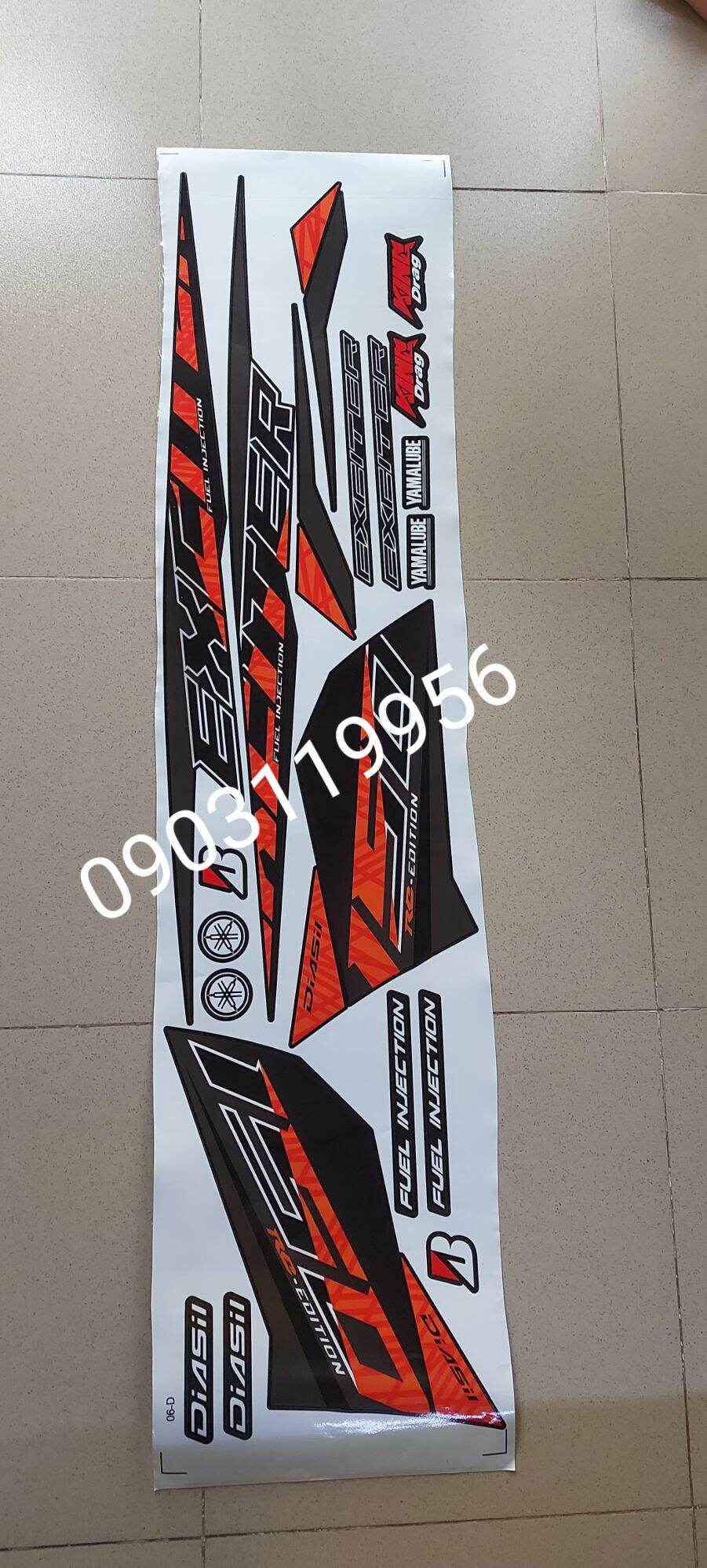Tem rời exciter 150 đen
