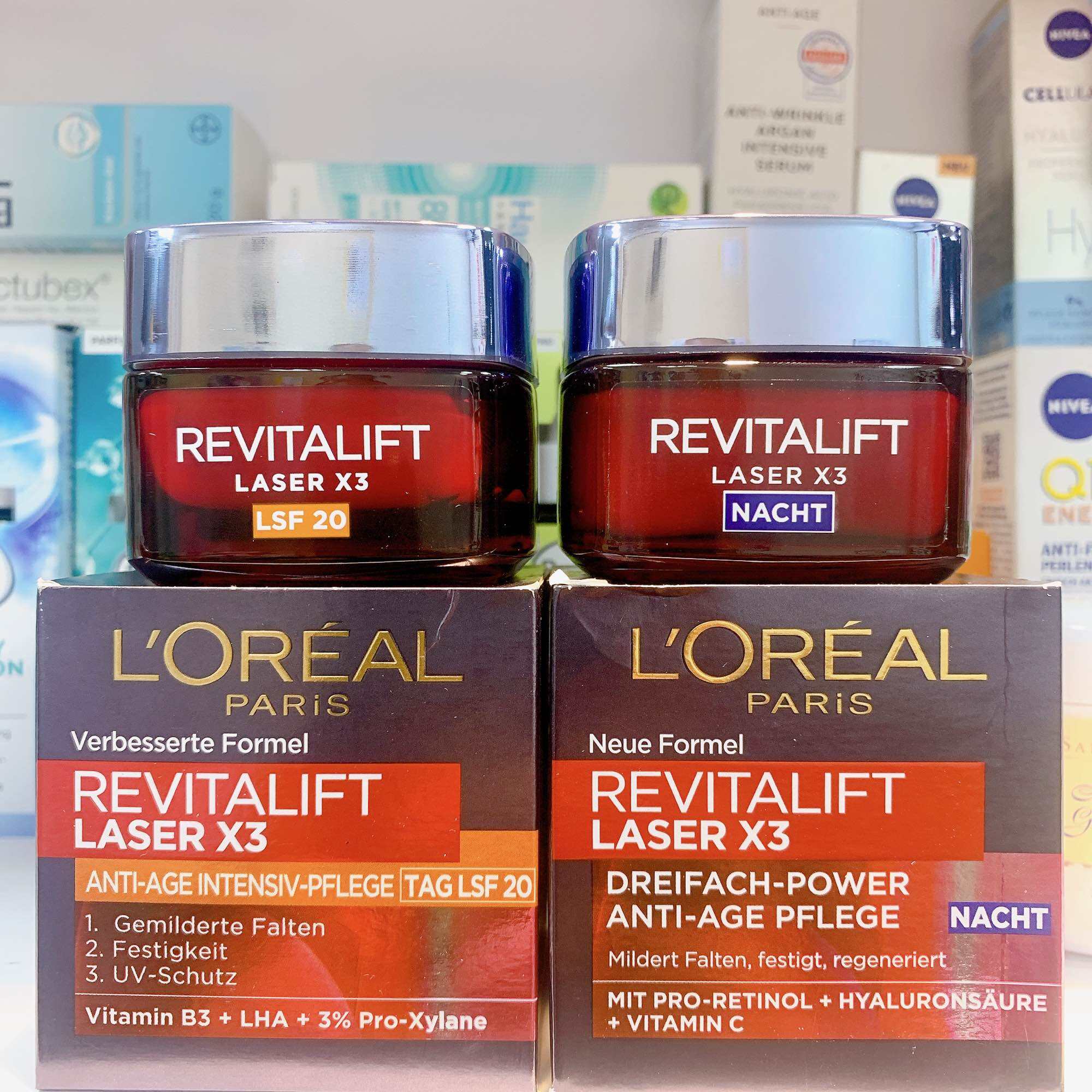 Kem dưỡng da L'Oréal Paris Revitalift Laser X3 ngày và đêm giảm nếp nhăn chống lão hoá giúp mờ thâm nám - 50ml