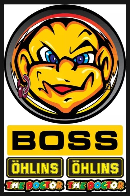 Logo boss dán gầm xe , có tặng thêm logo ticker dán đầu xe