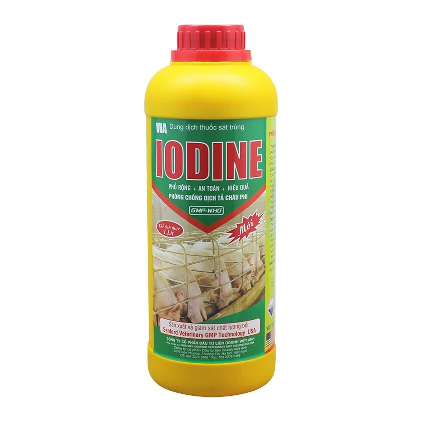 SÁT TRÙNG.IODINE IODINE hữu cơ khử trùng chuồng trại, phòng chống dịch tả châu phi, cúm gia cầm và các bệnh dịch khác