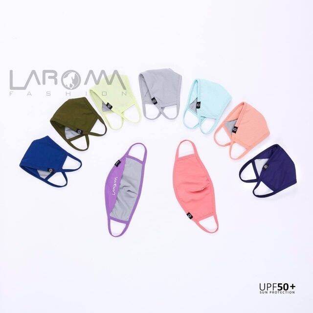 Khẩu trang Laroma chất liệu vải thông hơi cao cấp 3 lớp có lớp than hoạt tính chống nắng chống rét chống bụi mịn