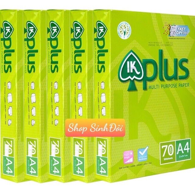 Giấy A4 plus - 70 gsm - 500 tờ