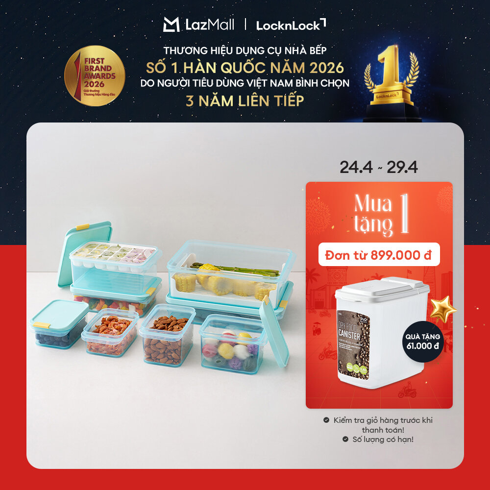 Hộp trữ đông và đựng thực phẩm LocknLock Freezer Fit dùng được tủ đông, lò vi sóng, máy rửa chén