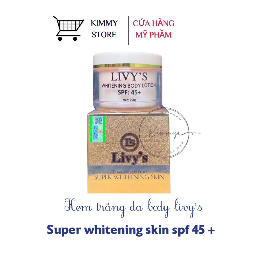 Kem dưỡng trắng da body livy’s thái vàng 250g