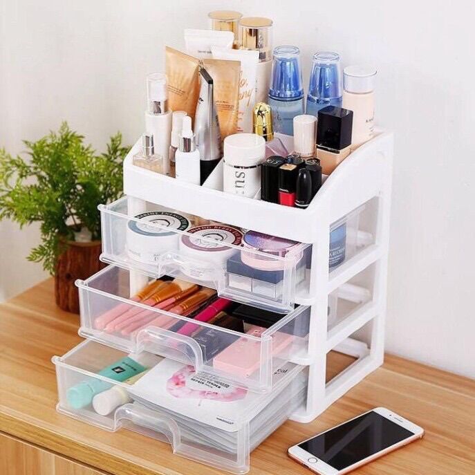 Tủ nhựa đựng mỹ phẩm 4 tầng