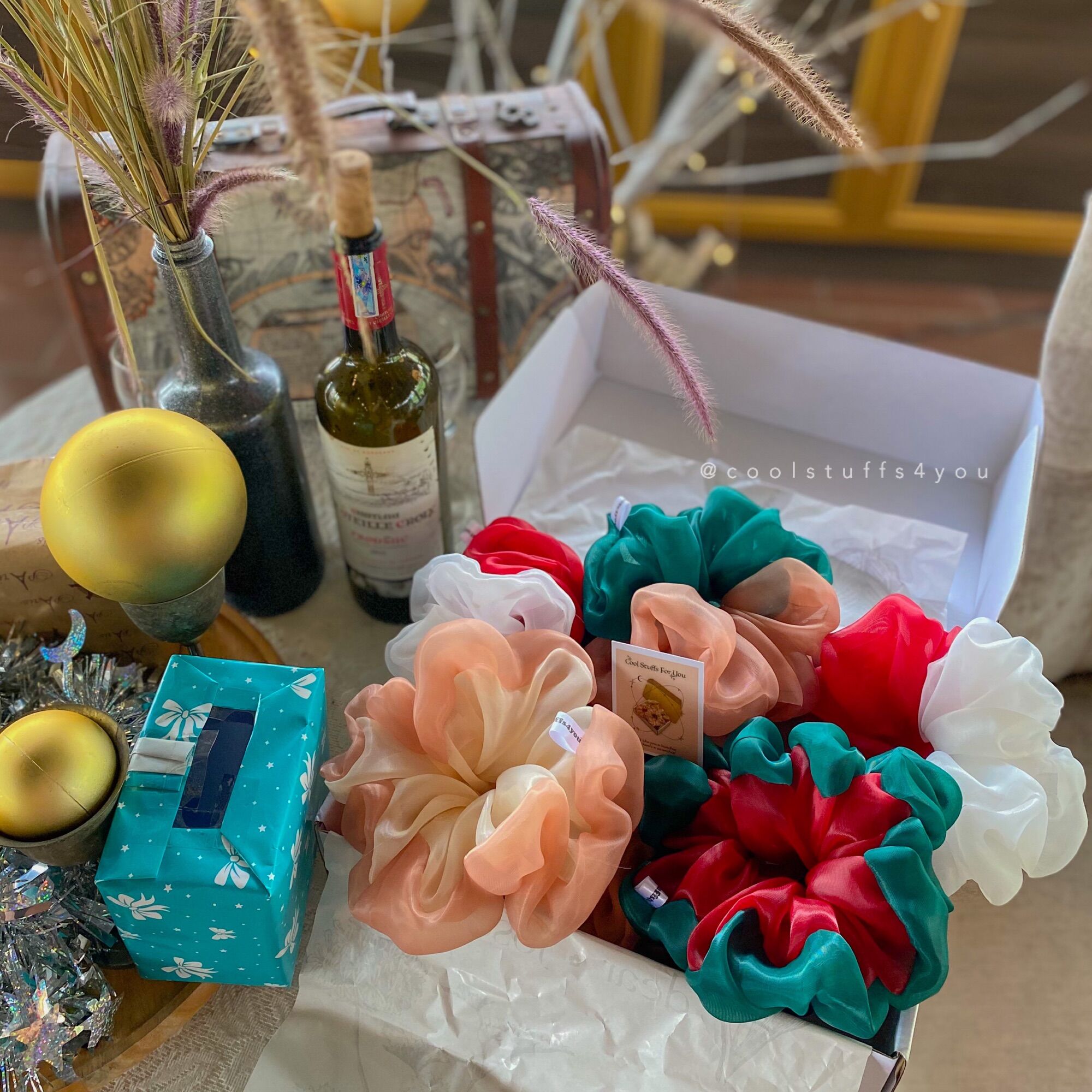 Buộc Tóc Scrunchies Bộ Sưu Tập Giáng Sinh🎄