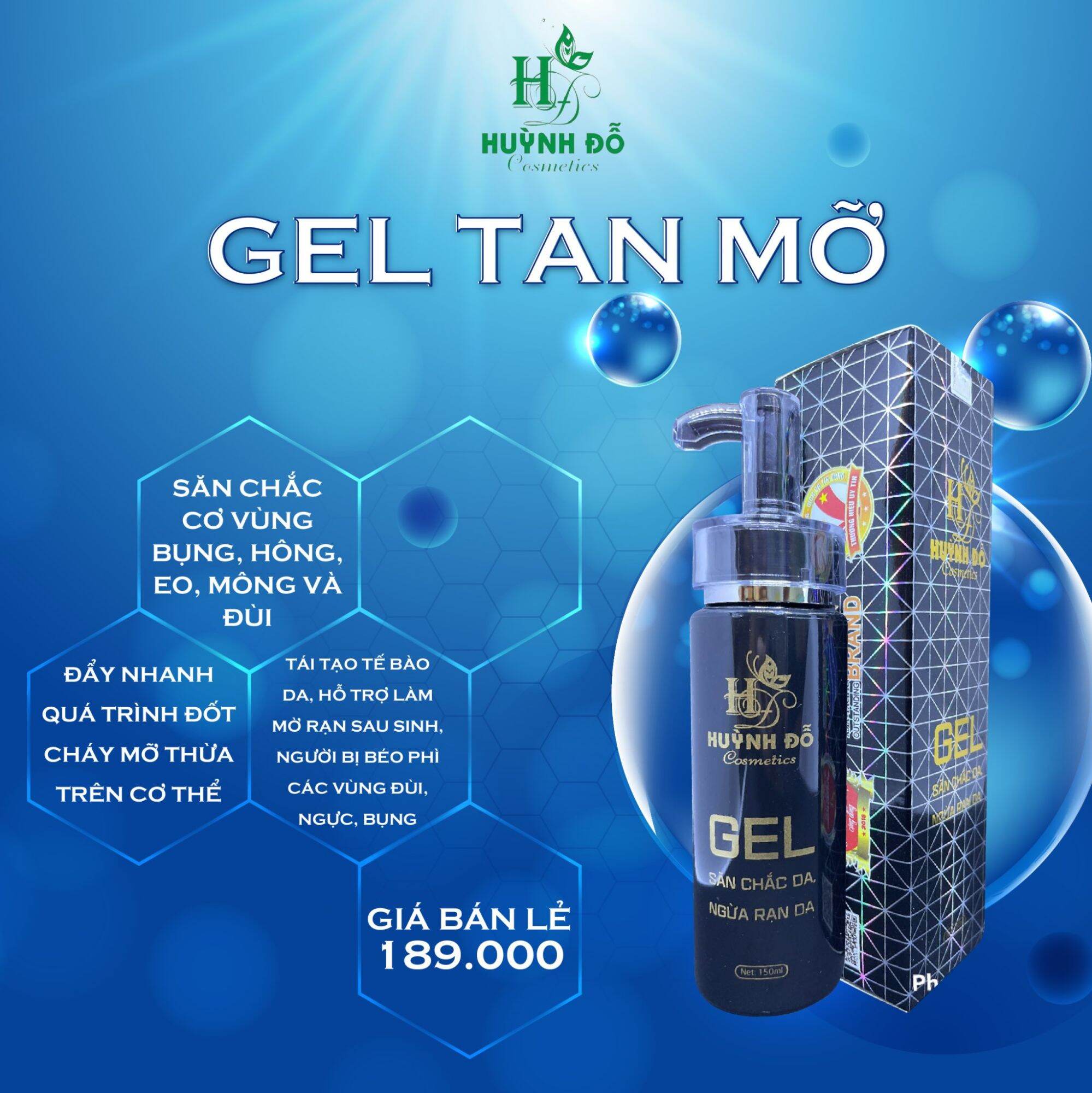 Gel tan mỡ huỳnh đỗ