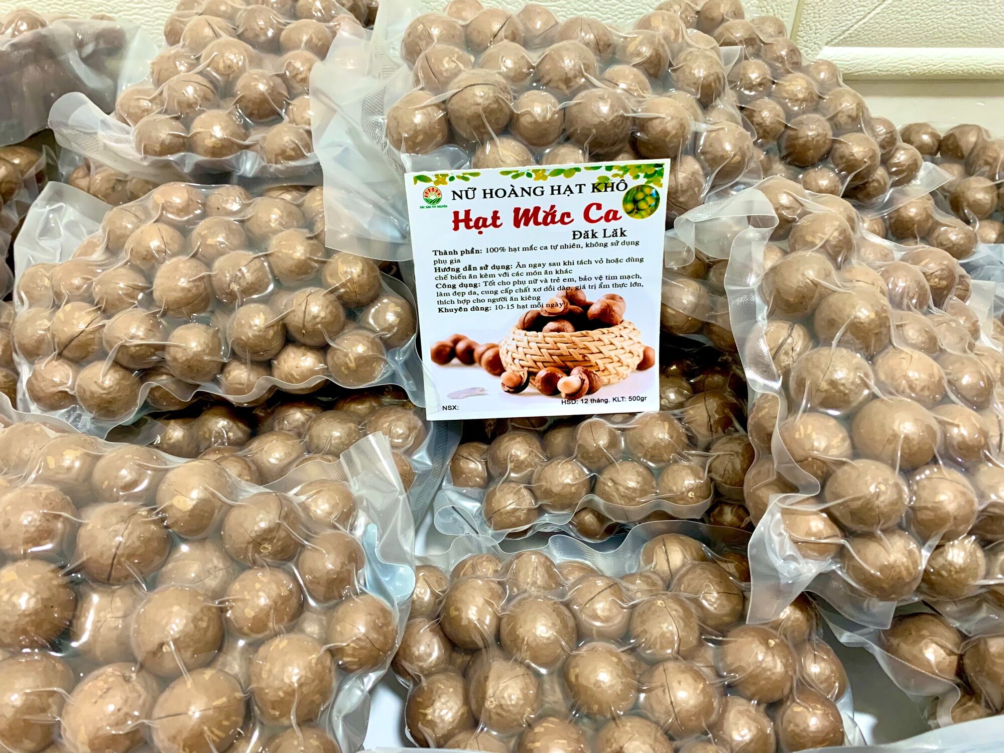 Hạt mắc ca đak lak 500g , hạt măc ca nứt vỏ loại 1, hạt mắc ca tây nguyên