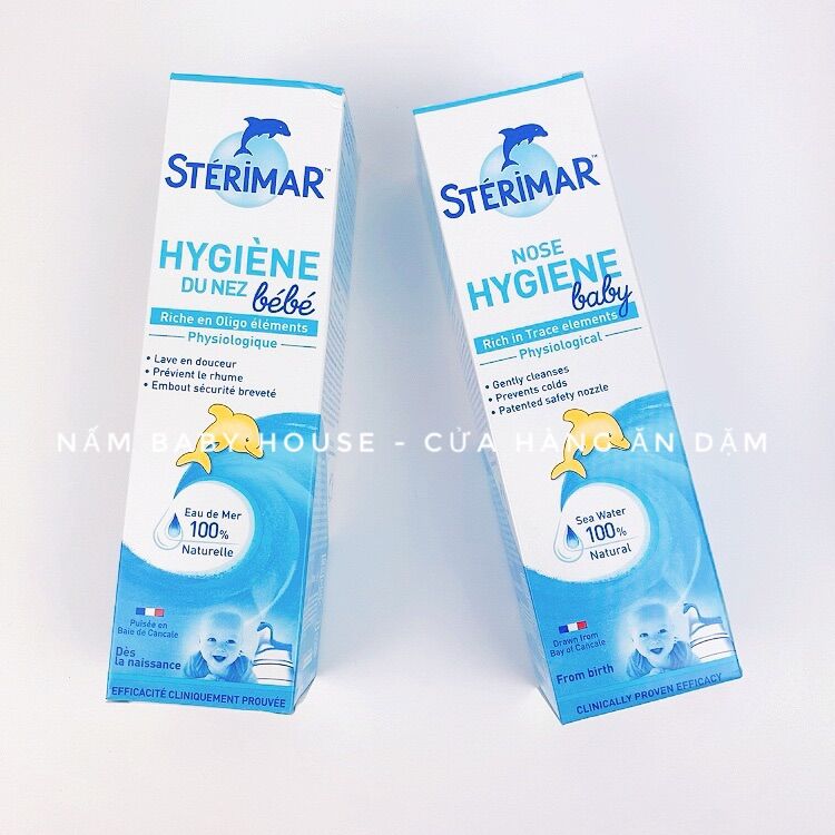 Xịt mũi cá heo Sterimar Pháp dành cho bé từ 0 tháng tuổi 100ml