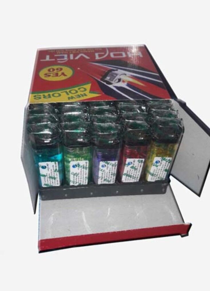 Quẹt ga_bật lửa bọc đá Hoa Việt 60