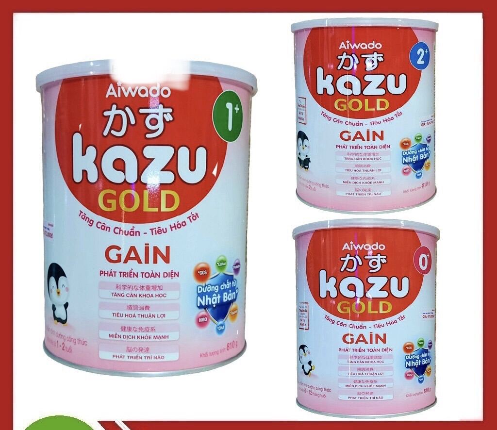 Sữa bột Kazu Gold Gain số 012 810g thumbnail