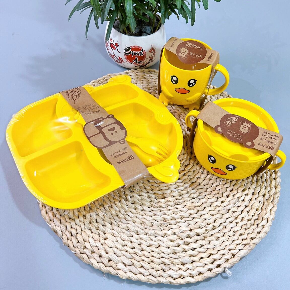 khay ăn dặm gà con siêu dễ thương cho bé