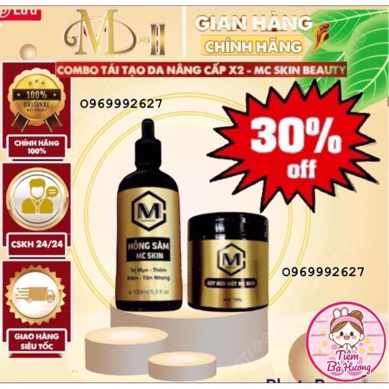 Combo tái tạo hồng sâm mcskin