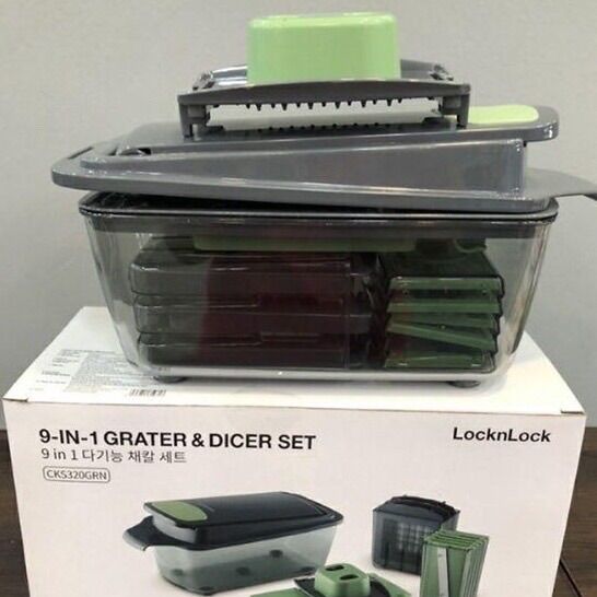 Bộ dụng cụ cắt gọt rau củ quả đa năng LOCK&LOCK CKS320GRN