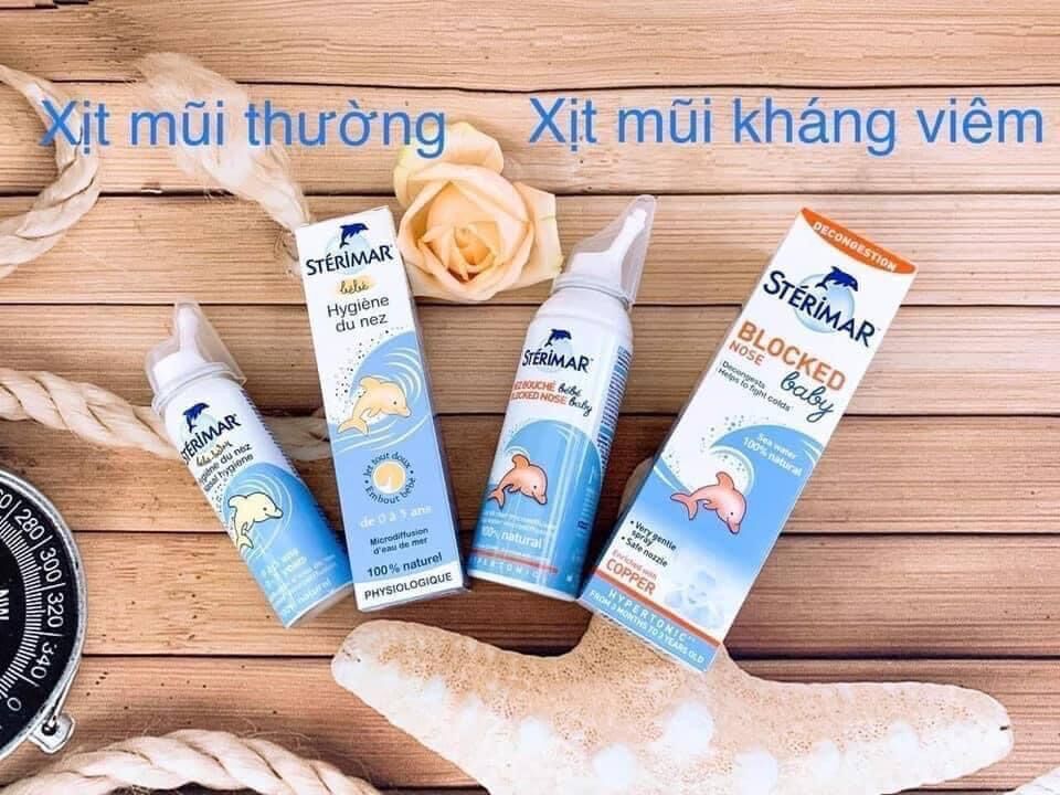 Xịt rửa mũi cá heo Stérimar cho bé từ 0 tháng tuổi (mẫu mới-màu xanh)