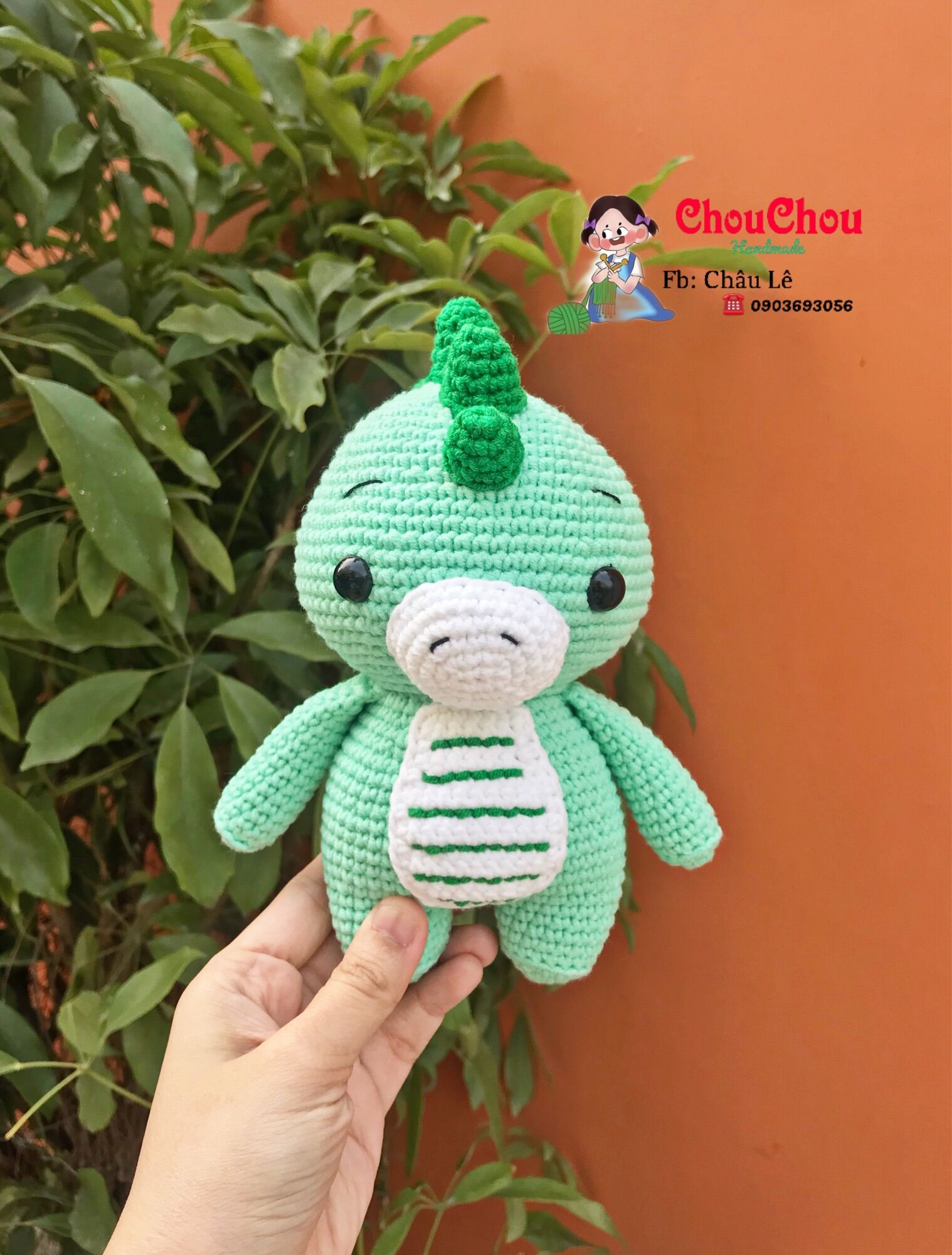 Thú len nhồi bông handmade - Khủng long con