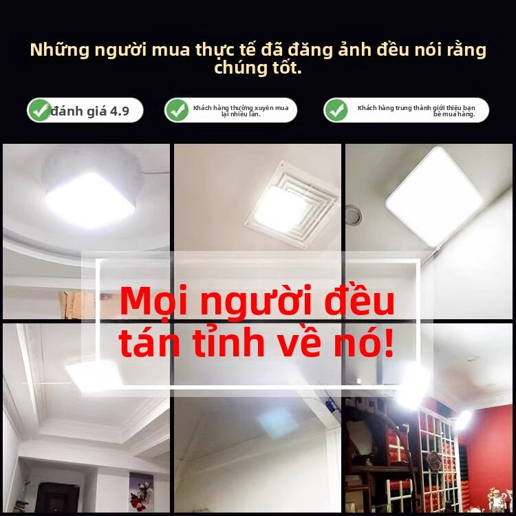 LANSHI | Đèn Trần LED Năng Lượng Mặt Trời Siêu Sáng Trong Nhà Ngoài Trời