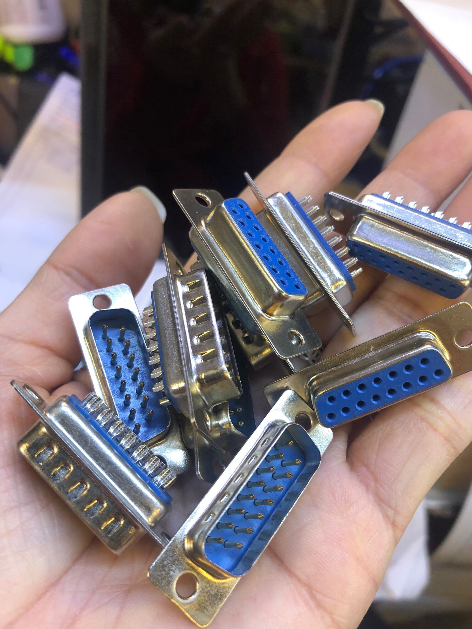 Đầu jack DP 15 chân 2 hàng hàn dây