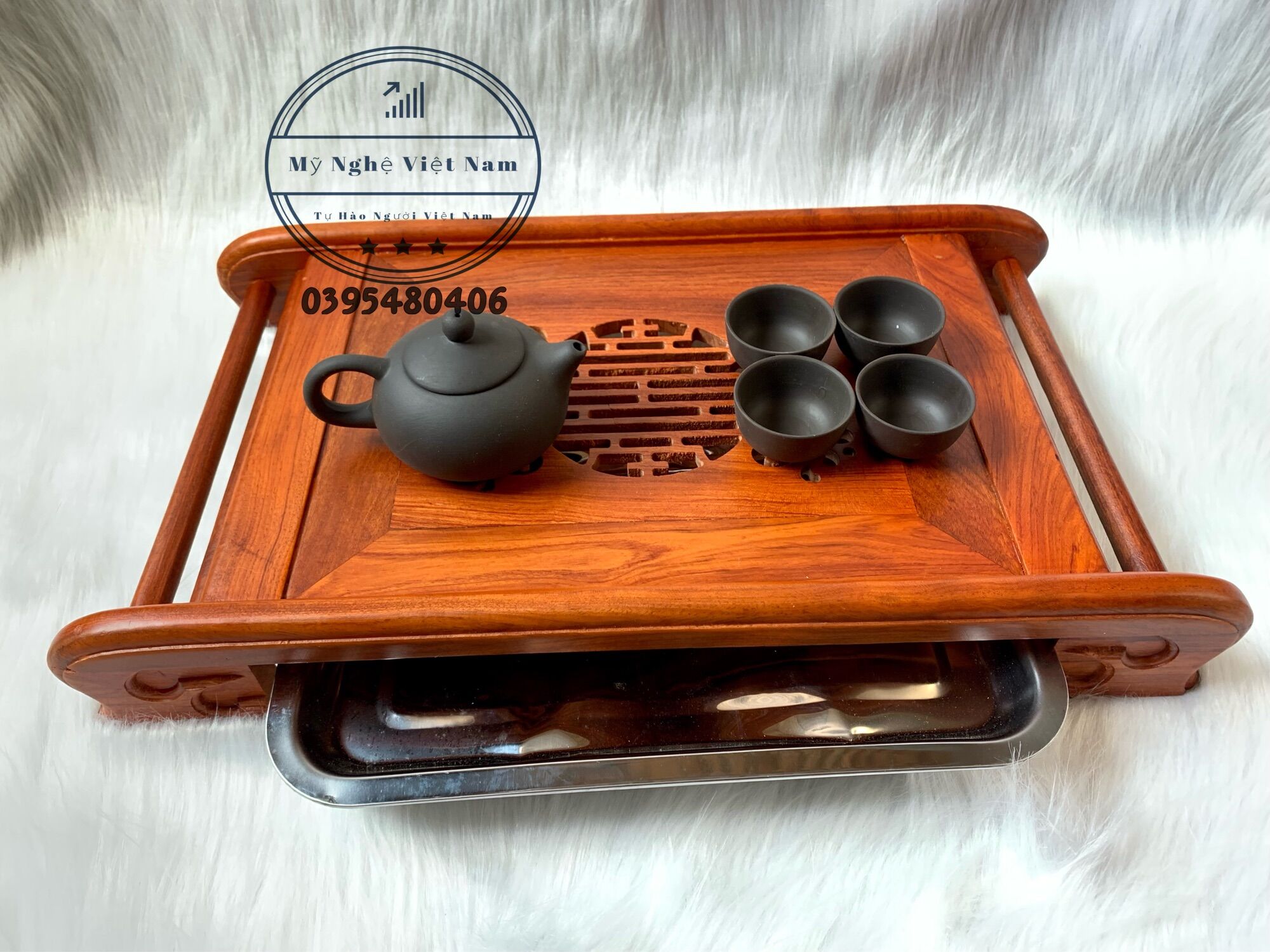 Khay trà cuốn thư