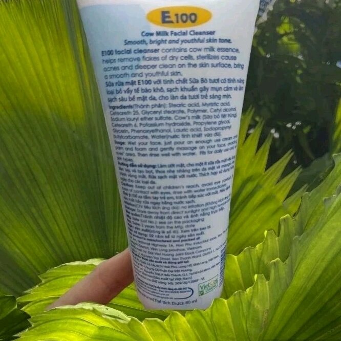 COMBO 2 SỮA RỬA MẶT TRẮNG MỊN DA TỪ TINH CHẤT SỮA BÒ TƯƠI E100 80ML