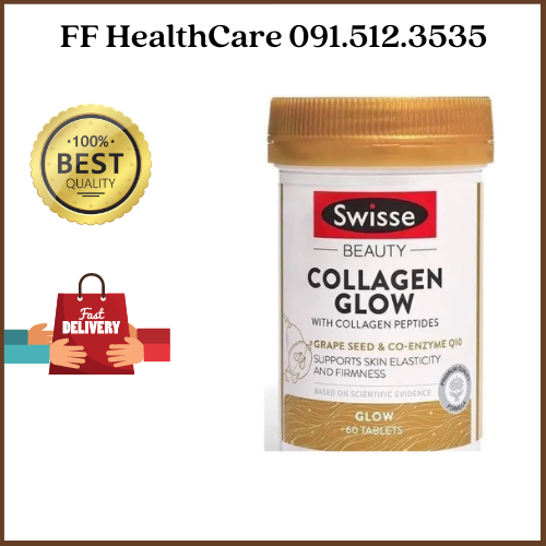 Viên Uống Collagen Glow Swisse Bổ Sung Collagen Giúp Da Căng Bóng 60 Viên Úc