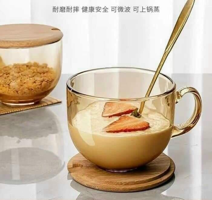 Sét 2 Ly thuỷ tinh chịu nhiệt màu hổ phách.Dung tích 470ml. Sp sử dụng Được trong lò vi sóng.