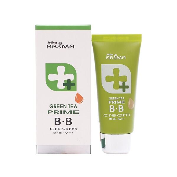 [Chính hãng] Kem Nền BB Cream Trà Xanh MIRA AROMA Green Tea Prime