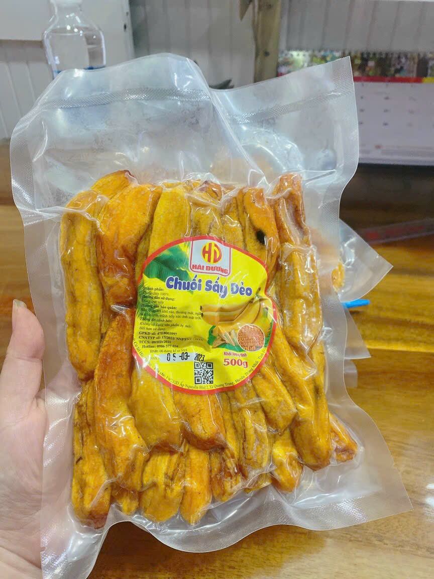 CHUỐI SẤY DẺO NGUYÊN TRÁI 500g