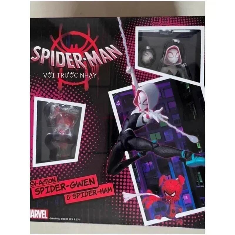 Bộ Nhân Vật Hành Động Marvel Spider-Verse - Gwen Stacy & Peter Parker Sentinel Miles Morales - Bộ Sư