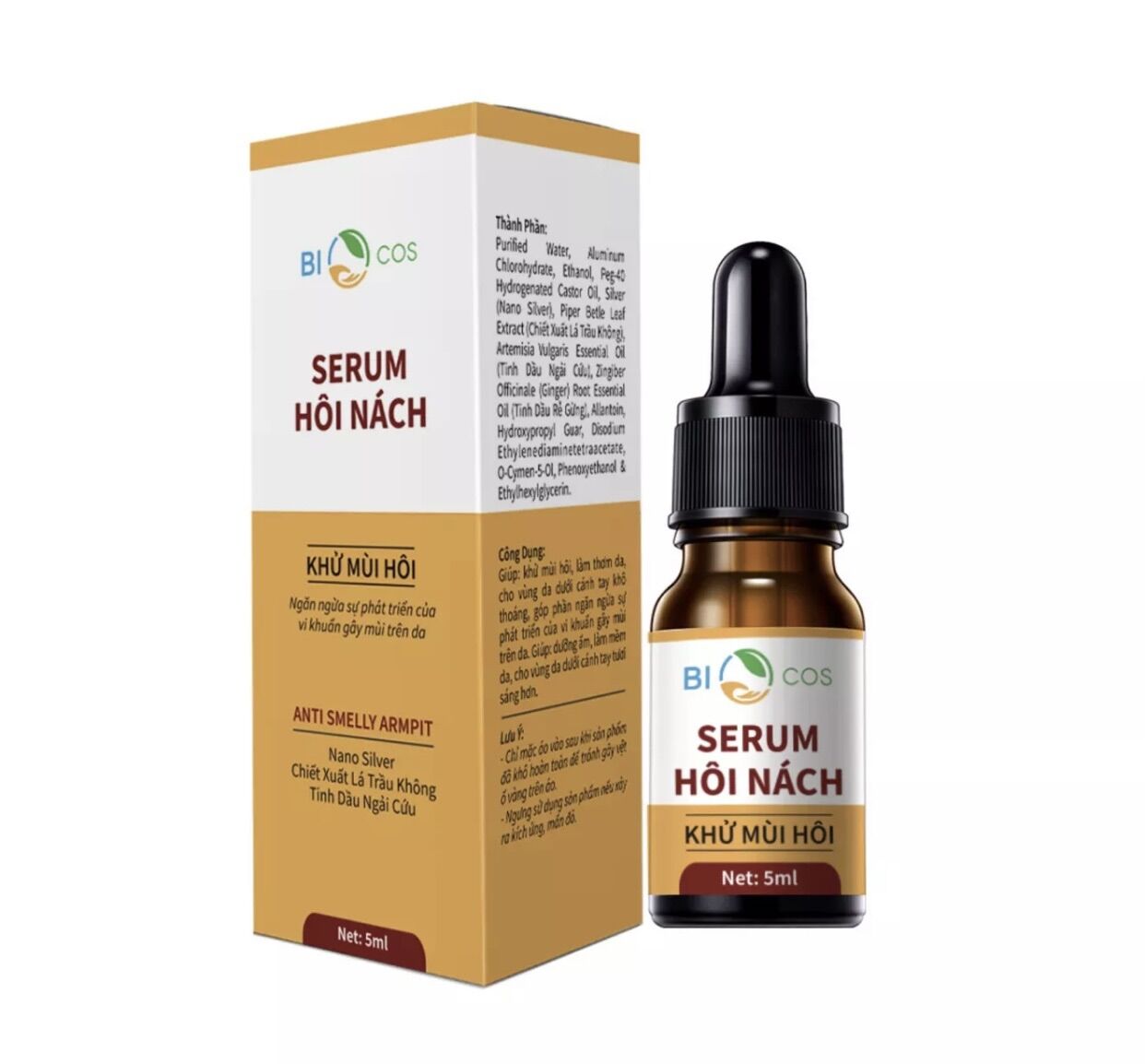 Serum ngừa hôi nách, hôi chân, mùi cơ thể Biocos 5ml