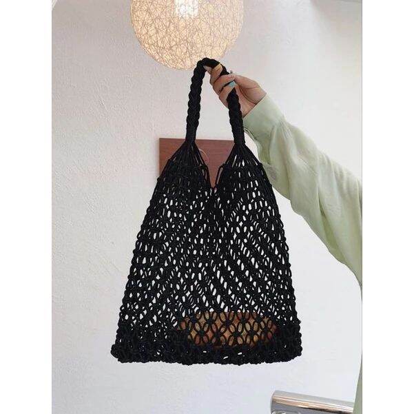 Túi lưới đi biển đan macrame