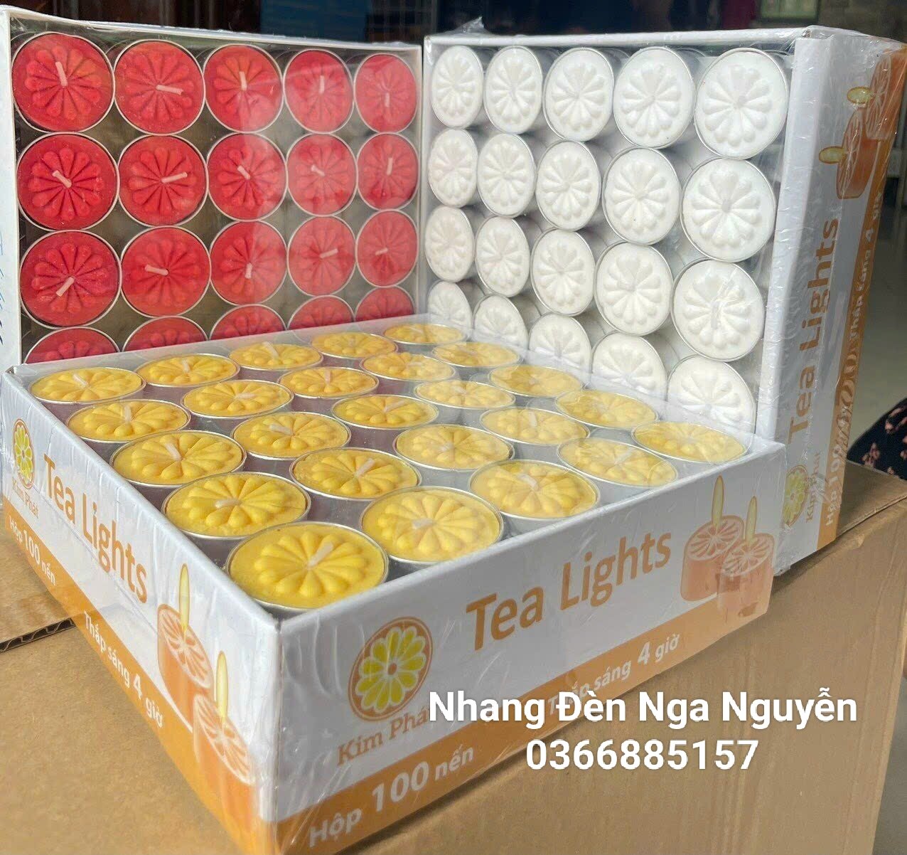 Nến Tealight Hoa Mai cháy đủ 4 giờ