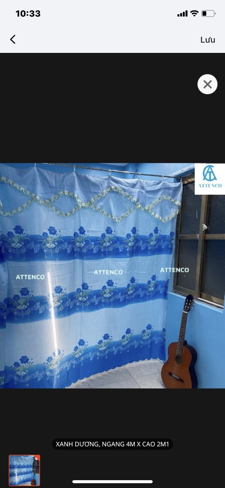 Rido gấm sao ngang 4m2 cao 2m8