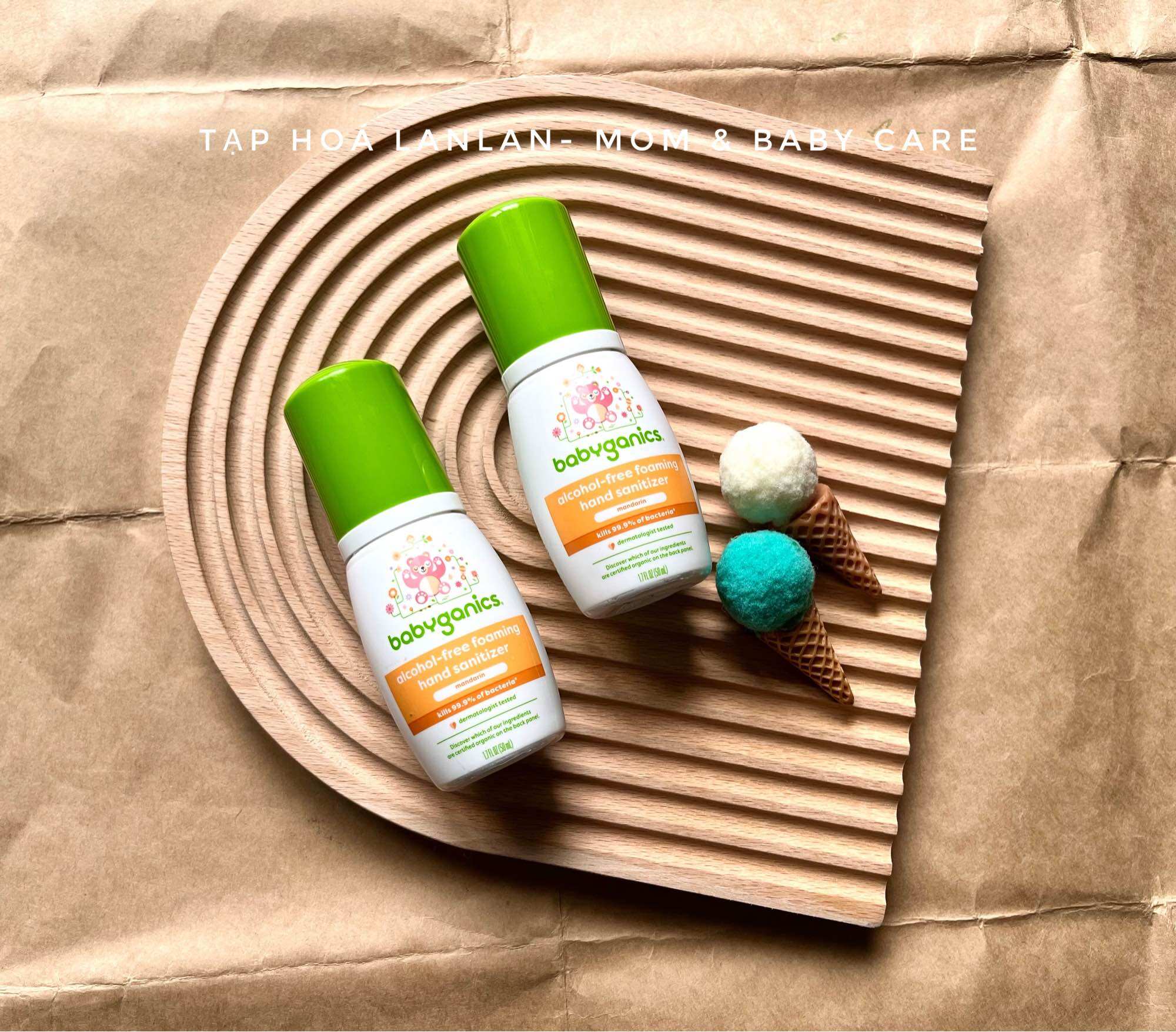 Babyganics hand sanitizer acohol-free foaming/ bọt rửa tay khô babyganics