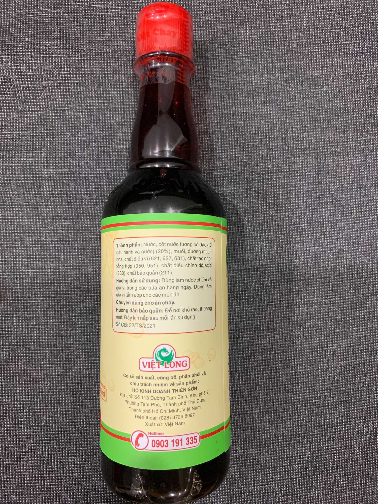 Nước Mắm Việt Chay Lá Bồ Đề 500 ml