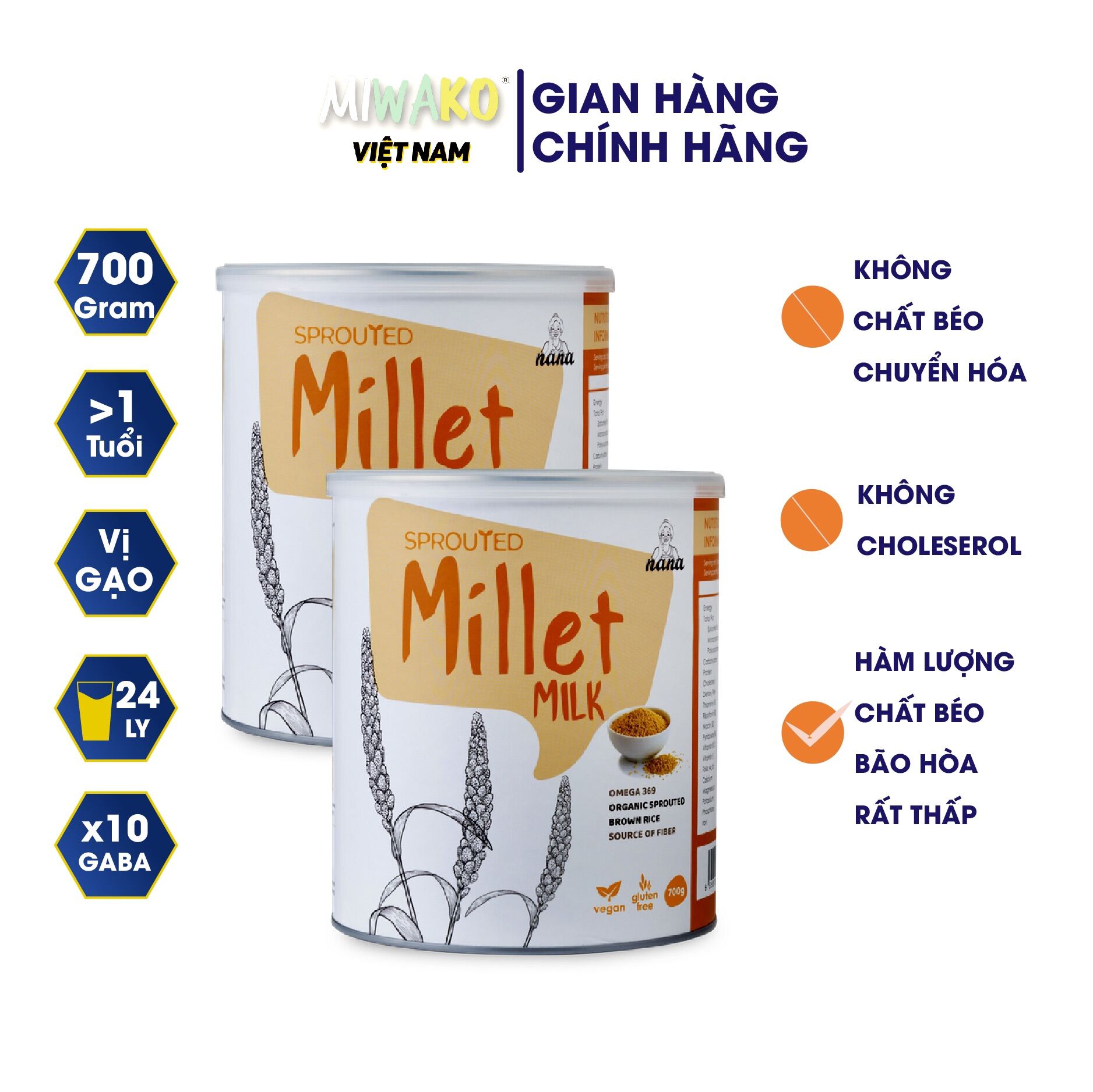 sữa hạt hữu cơ 700g millet 100% organic nhập khẩu chính hãng từ malaysia 7