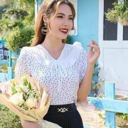 Áo cỗ lá sen nhúng bèo full size 120