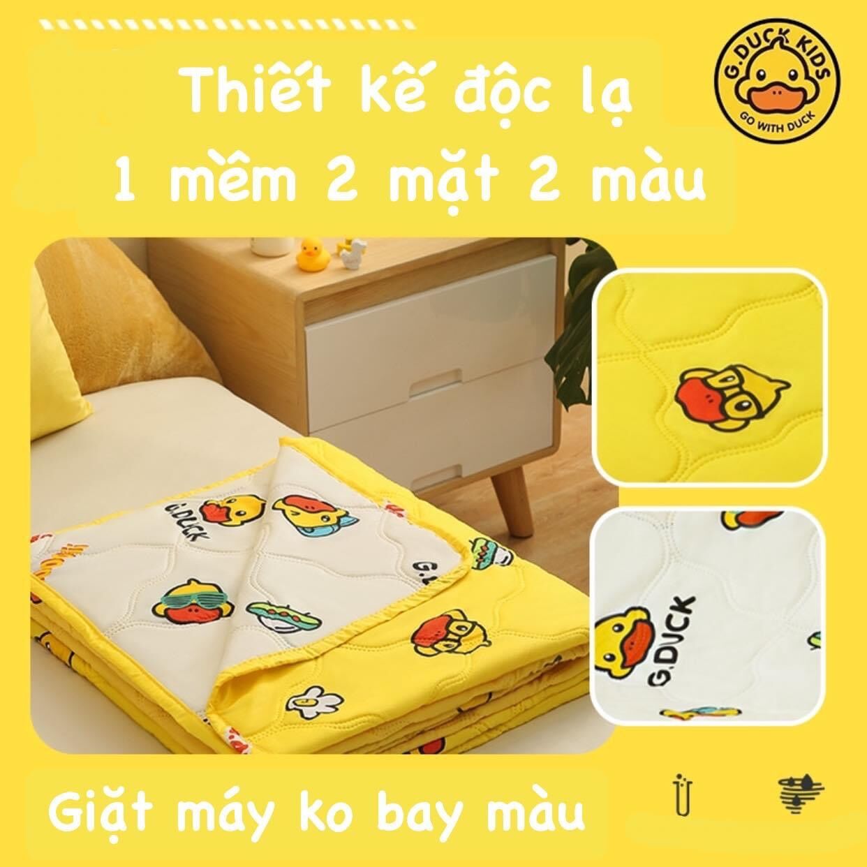 Mềm con vịt vàng 1m5X2m