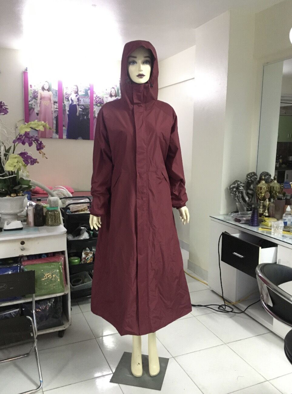 Áo mưa măng tô 2 lớp siêu nhẹ