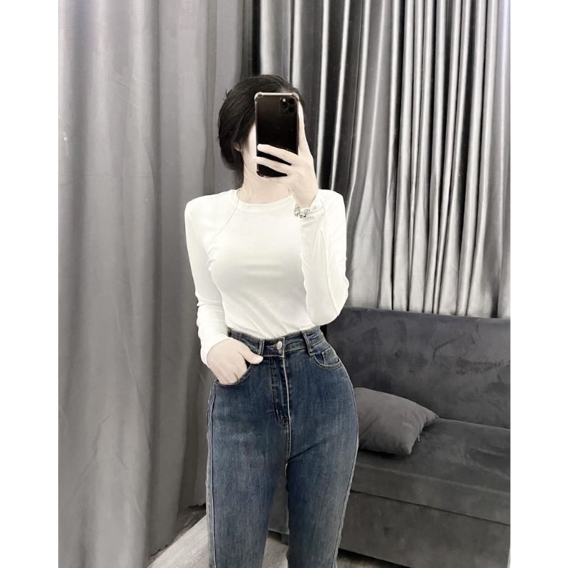 Áo nữ len tăm croptop basic dễ phối đồ CRT14