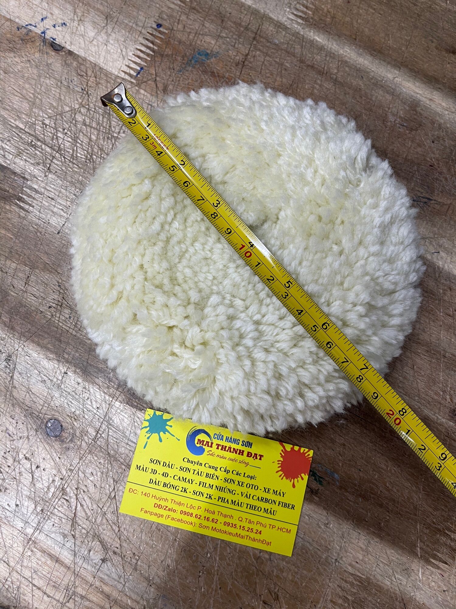 Phớt lông cừu trắng 3M 5inch 125mm Dùng đánh bóng MotokieuMaiThànhĐạt