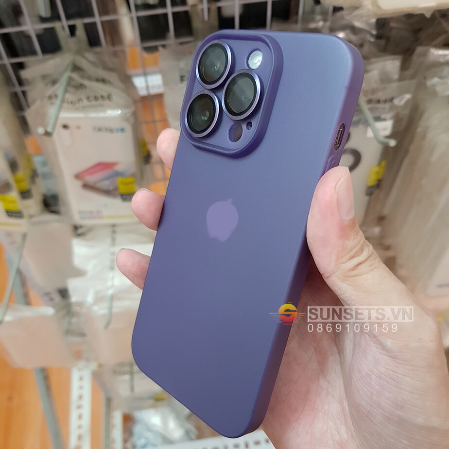 Ốp lưng iphone 14 pro/ 13/ 12 pro max nhám siêu mỏng