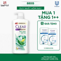 Dầu gội sạch gàu Clear Mát Lạnh Bạc Hà 880g