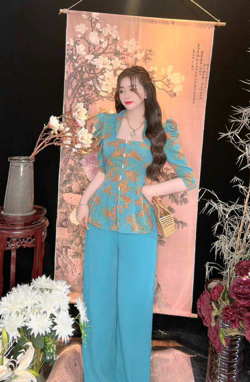 BỘ BÀ BA NỮ HOÀNG ÁO LỤA MANGO CAO CẤP