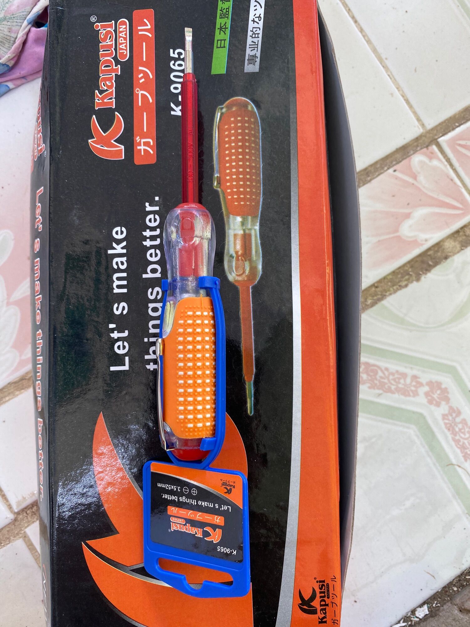 Bút thử điện kapusi japan 2 đầu vít bake dẹp