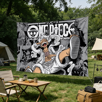 One Piece | Cờ Treo Tường Anime Cổ Điển One Piece Luffy S Flag Dùng Trang Trí Nhà Cửa Ký Túc Xá Cắm Trại Ngoài Trời Tiệc Tùng Kích Thước 1:40x60CM - 152x244CM