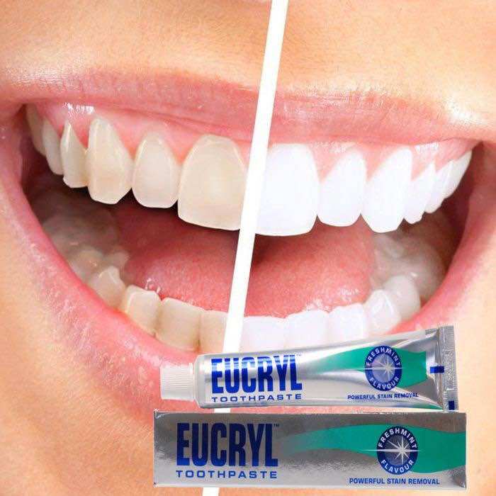 Combo Kem Đánh Răng Và Bột Làm Trắng Răng Eucryl Toothpowder 62gr